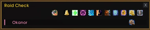 Raid Check buff overview